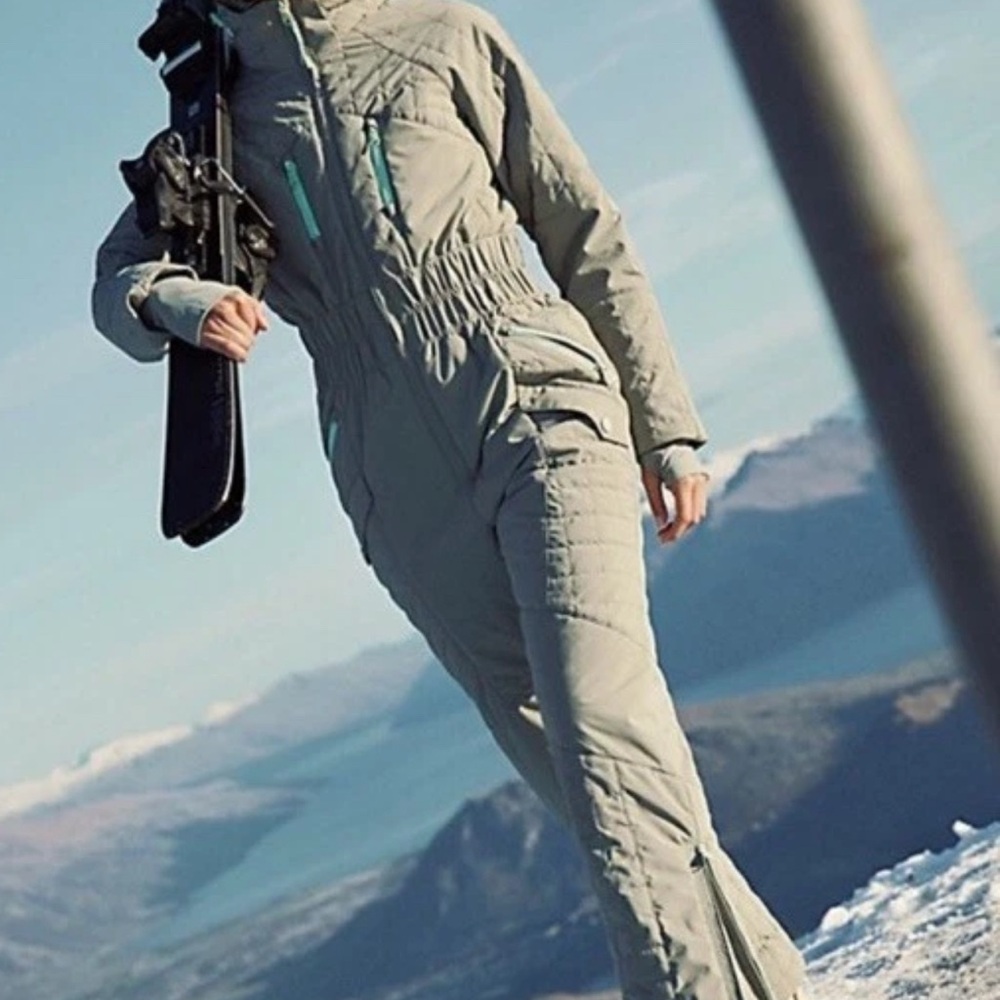 FP Movement by Free People Grayed Green Mint Ski Suit One Piece